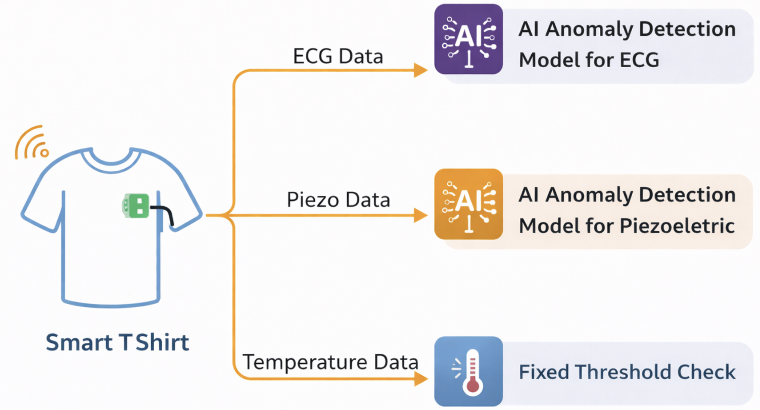 Schema elaborazione segnali e anomaly detection